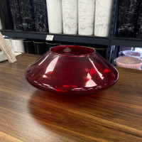 Kırmızı Dekoratif Cam Kase - 20558 - deg -